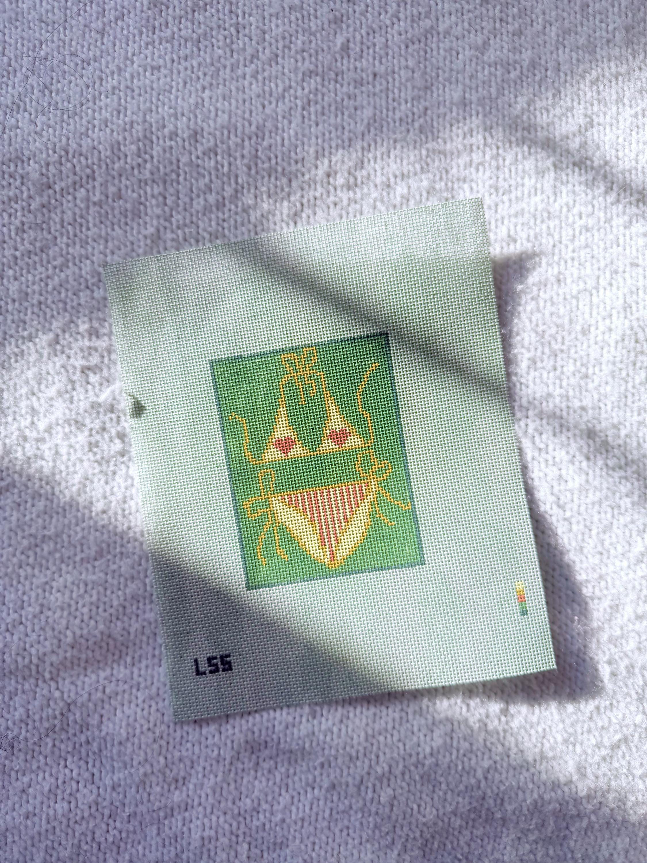 Green and Yellow Bikini So Tini 18 Mesh Needlepoint Canvas | Summer Beach Needlepoint Canvas