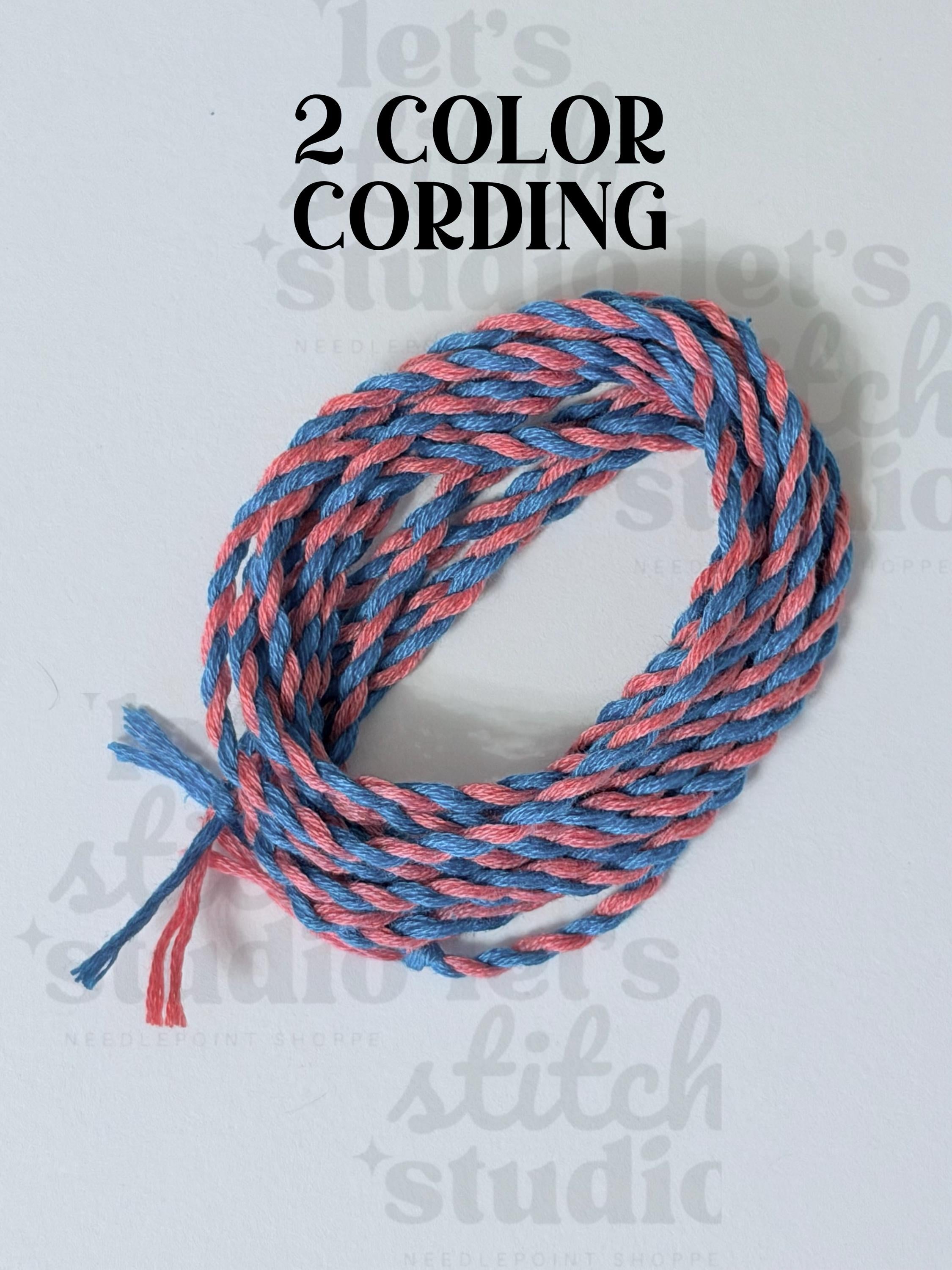 Custom Cording for Needlepoint Self Finishing -  DIY Crafts, you choose the colors DMC thread