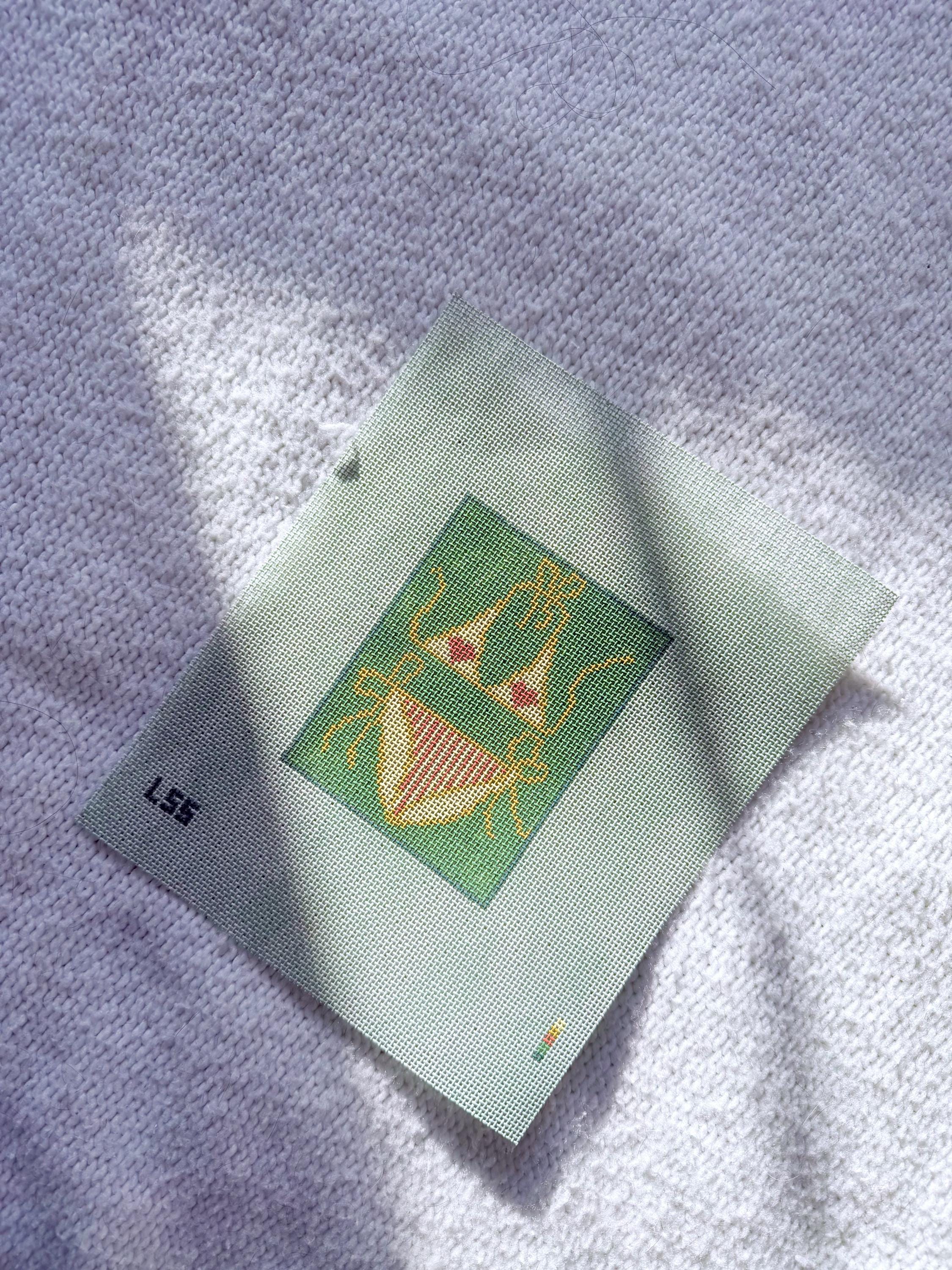 Green and Yellow Bikini So Tini 18 Mesh Needlepoint Canvas | Summer Beach Needlepoint Canvas