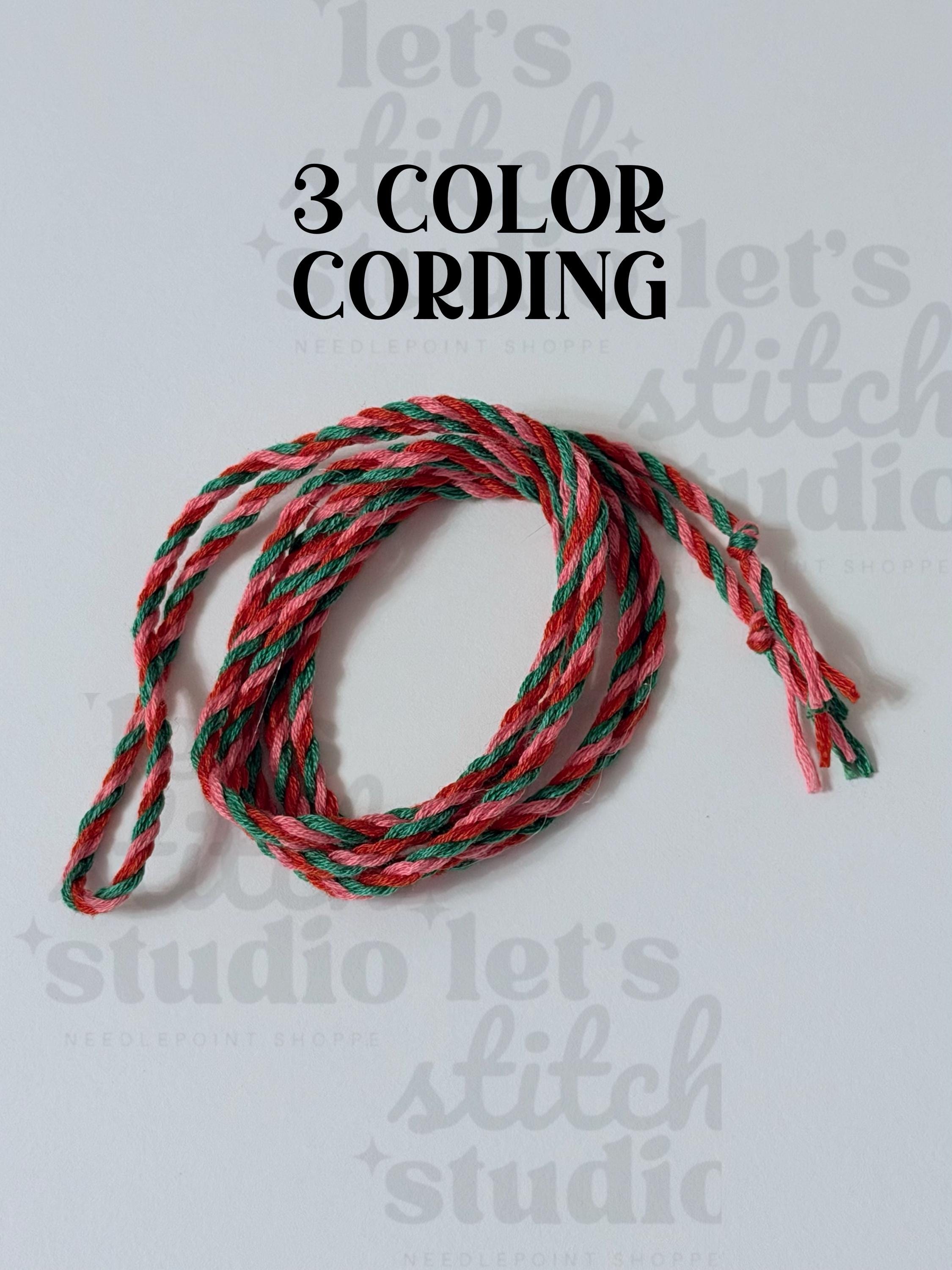 Custom Cording for Needlepoint Self Finishing -  DIY Crafts, you choose the colors DMC thread