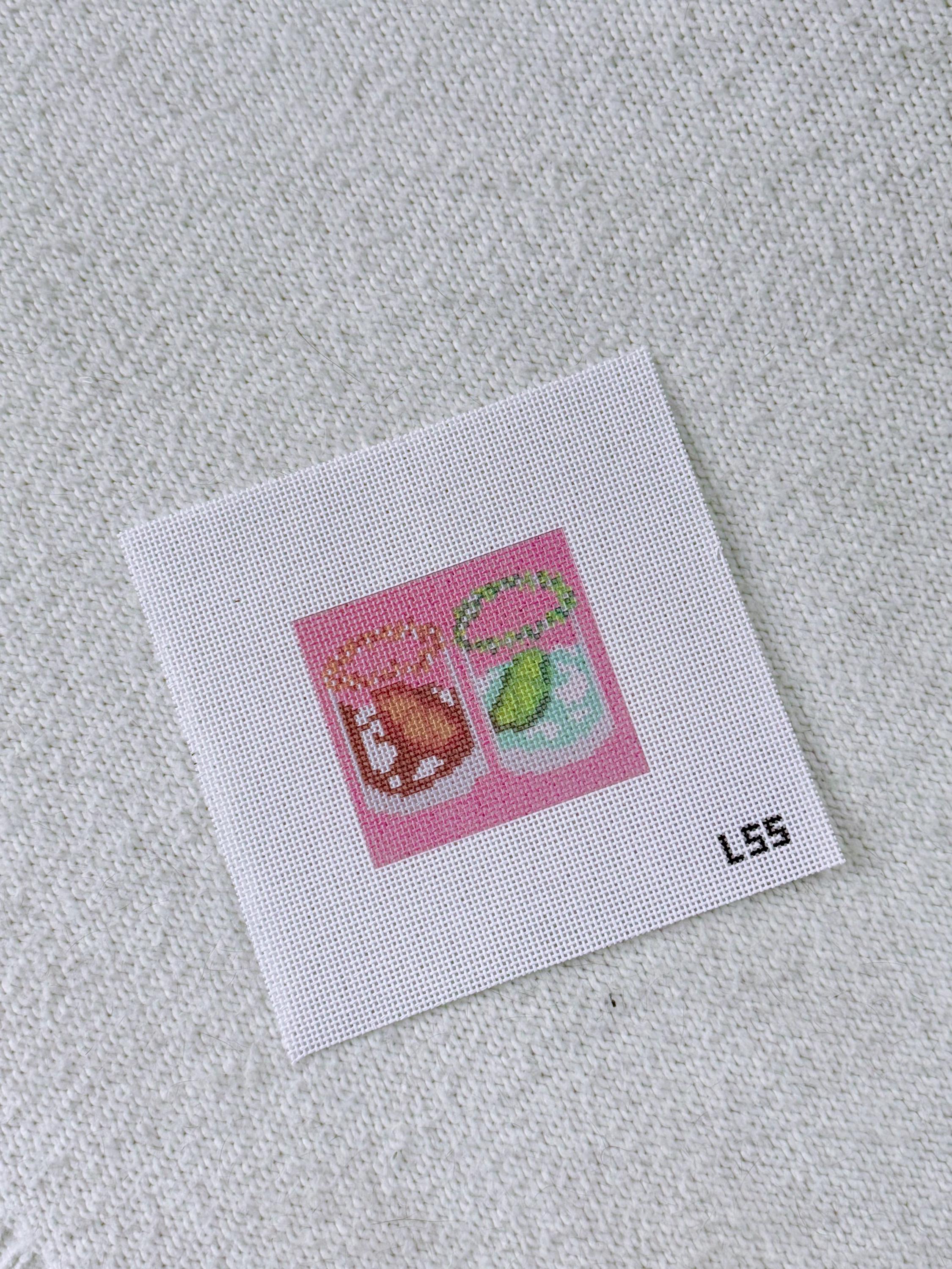 Margaritas and Manhattans 13 Mesh Needlepoint Canvas | Hand-Painted