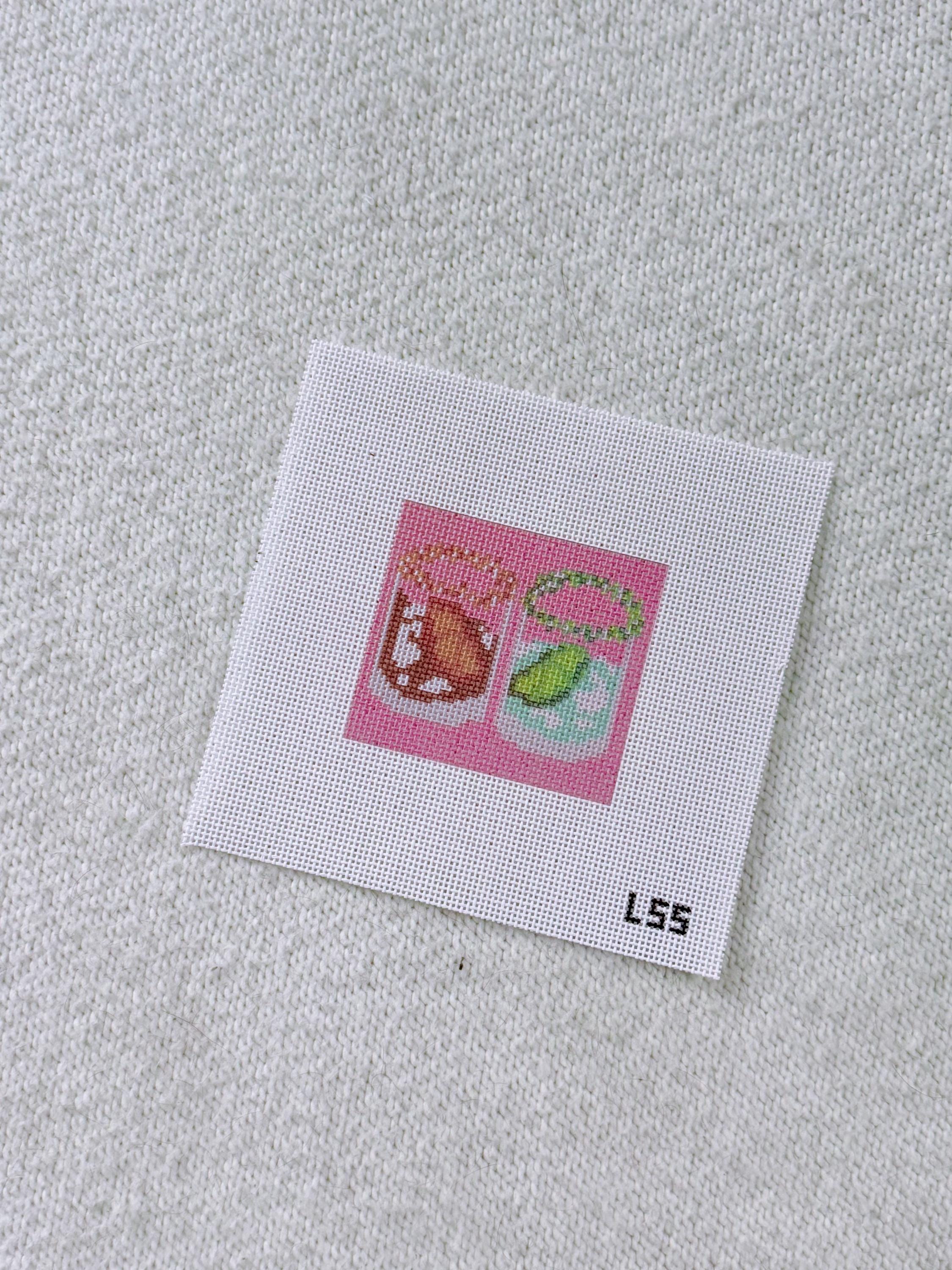 Margaritas and Manhattans 13 Mesh Needlepoint Canvas | Hand-Painted