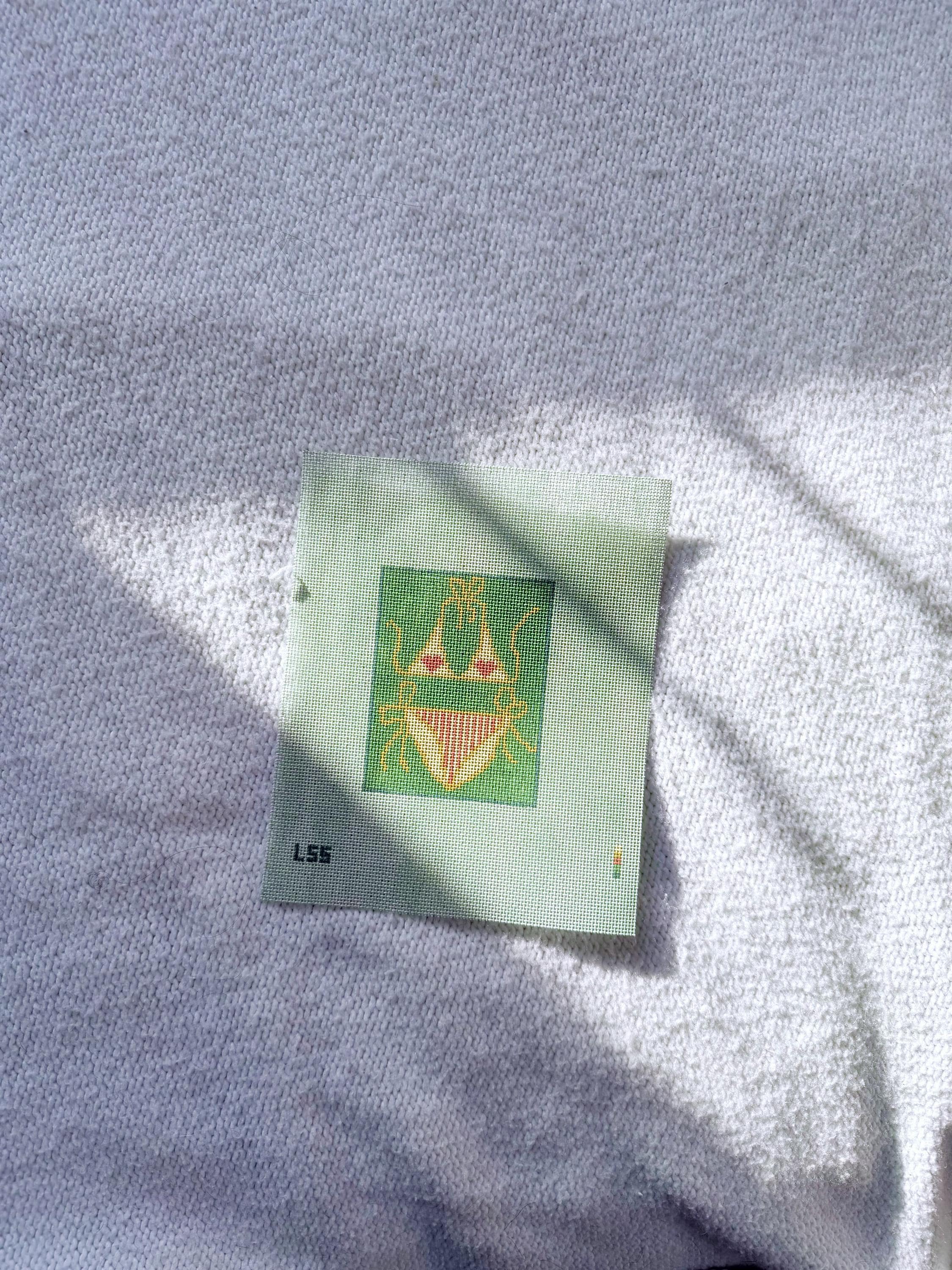 Green and Yellow Bikini So Tini 18 Mesh Needlepoint Canvas | Summer Beach Needlepoint Canvas