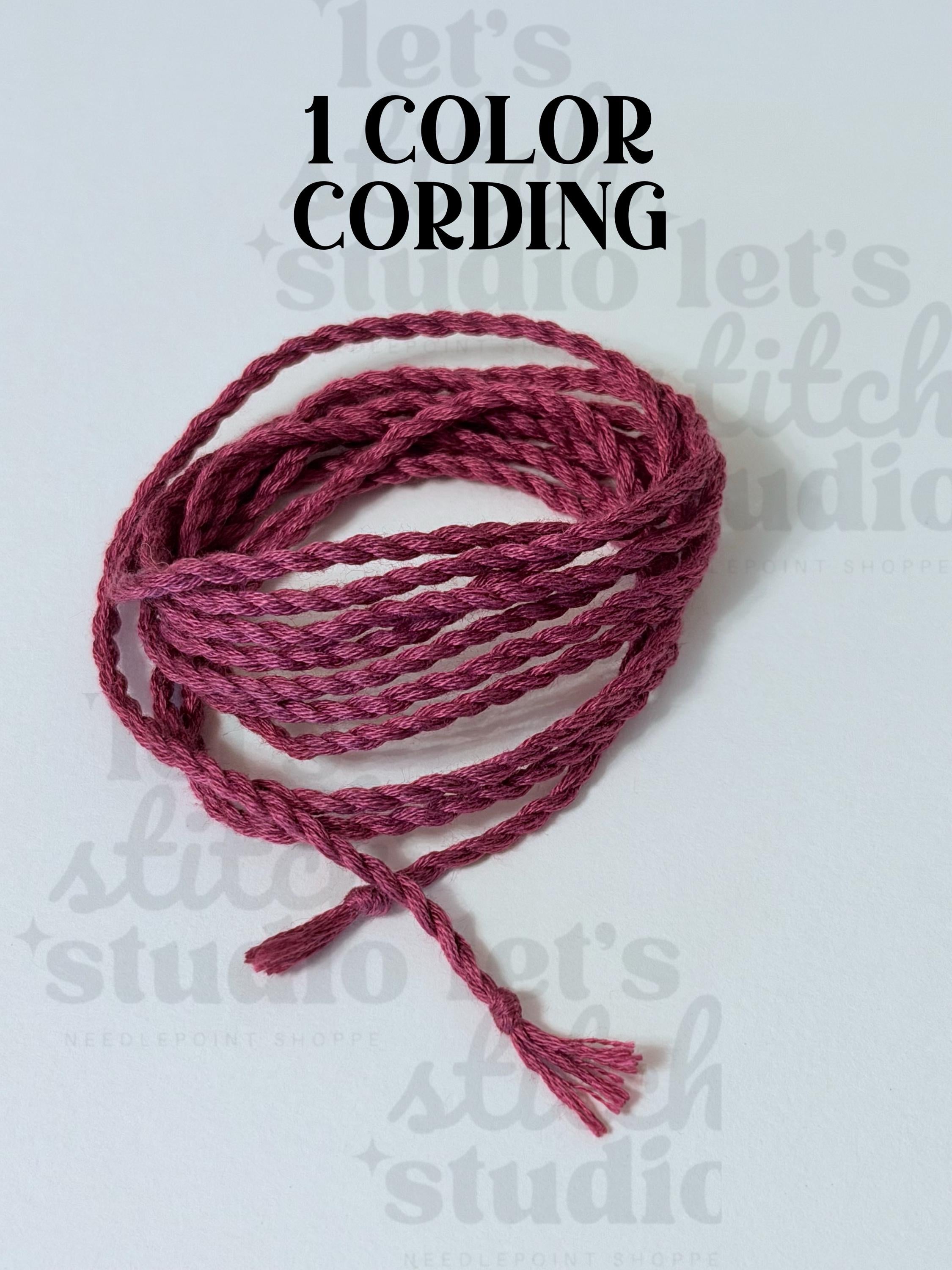 Custom Cording for Needlepoint Self Finishing -  DIY Crafts, you choose the colors DMC thread